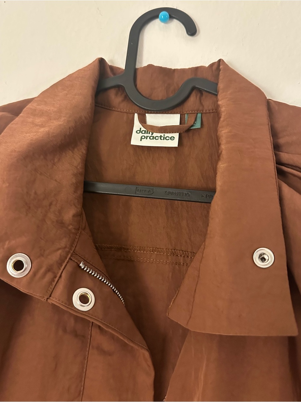 Anthropologie Daily Practice Funnel Neck Jacket - Brown/bronze M - Picture 5 of 9